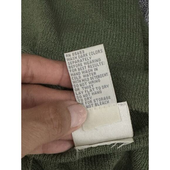 Vintage Koret Womens Green Knitted Cardigan Embroidered Flowers Size Petite Sm - Picture 8 of 11